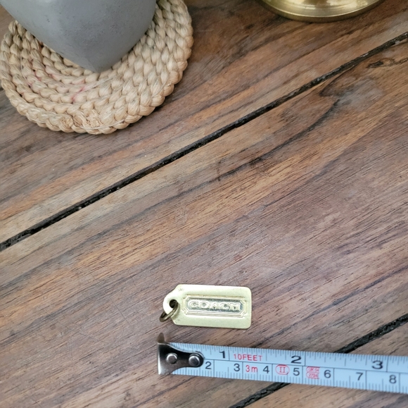 Coach Gold Hang Tag Keychain Bag Charm Pendant - Picture 4 of 5